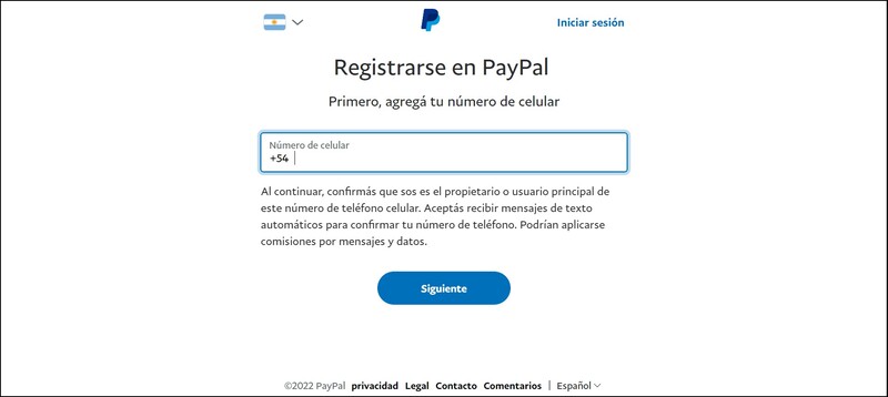 paypal registro