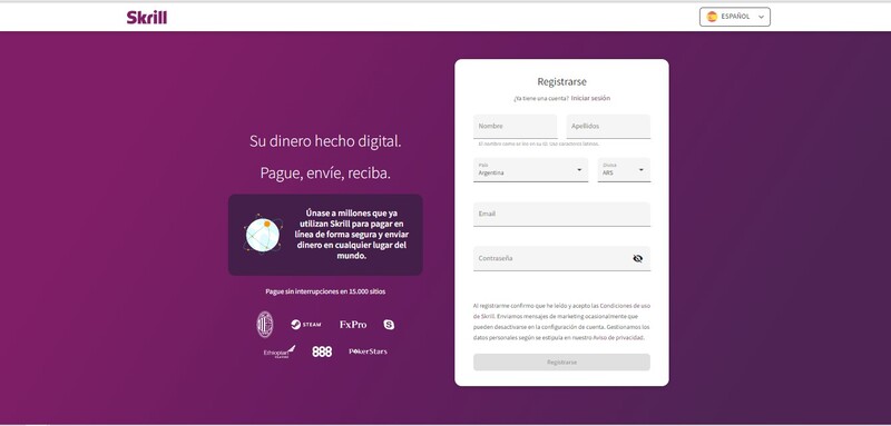 registro skrill argentina